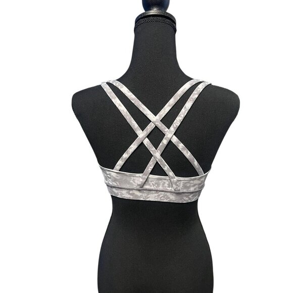 Lululemon Energy Bra Silver Grey Geometric Print, ACTIVEWEAR, GYM STRETCH, 2 - Picture 4 of 11